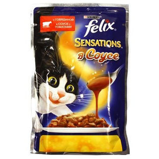 Корм для кошек Феликс говядина с томатом 85г